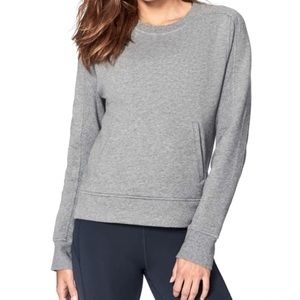 Lululemon Press Pause Crew Sweatshirt | Heather Grey | Sz 6